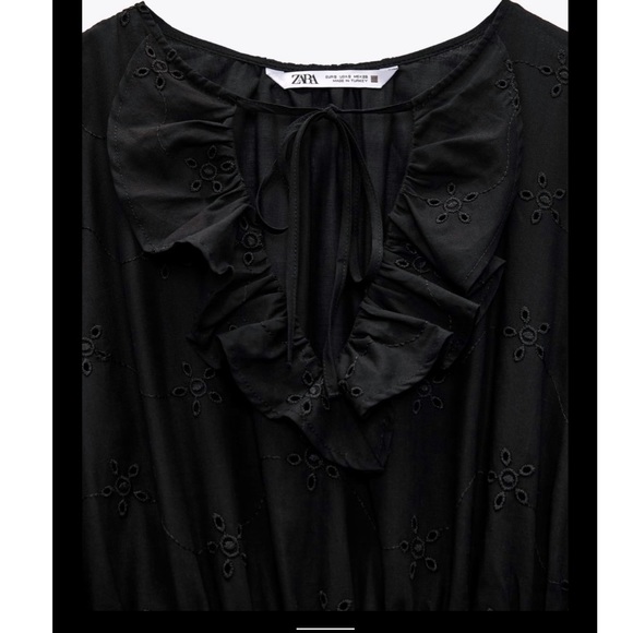 ZARA eyelet ruffled dress - Picture 7 of 13